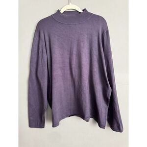 Pendleton‎ Women 3X Silk And Nylon Purple Turtle Neck Sweater Blouse